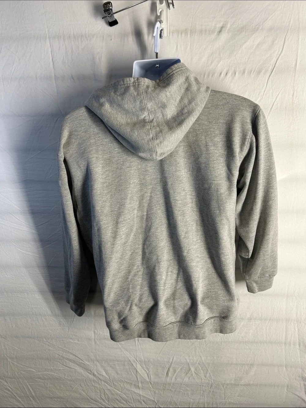 Nike Gray Hoodie with Red Logo Tag